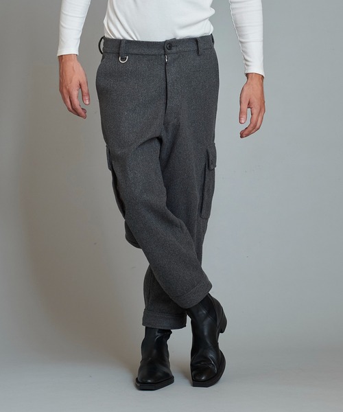 NO ID.(ノーアイディ)の「【NO ID.】Sarrouel Cargo Trousers / サルエル カーゴ トラウザーズ(スラックス・メンズ・ワイン/ブラック/ダークグレー・1/2)」の18枚目の写真
