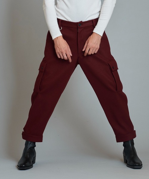 NO ID.(ノーアイディ)の「【NO ID.】Sarrouel Cargo Trousers / サルエル カーゴ トラウザーズ(スラックス・メンズ・ワイン/ブラック/ダークグレー・1/2)」の20枚目の写真