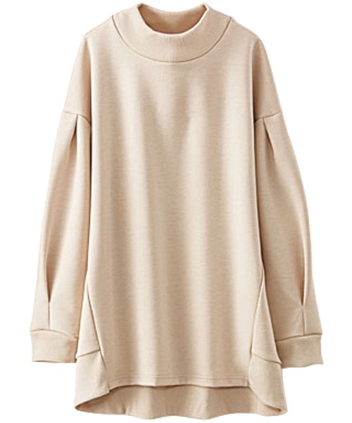 BELLUNA PLUS(ベルーナ)の「柔らかとろみ素材リブ使いプルオーバー(Tシャツ/カットソー・レディース・ピンク/ブルー/アイボリー/チャコール・MEDIUM/LARGE/X-LARGE)」の5枚目の写真