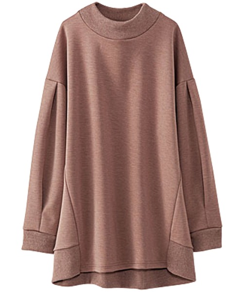 BELLUNA PLUS(ベルーナ)の「柔らかとろみ素材リブ使いプルオーバー(Tシャツ/カットソー・レディース・ピンク/ブルー/アイボリー/チャコール・MEDIUM/LARGE/X-LARGE)」の7枚目の写真