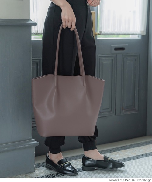 coca（coca）（コカ）の「フェイクレザートートバッグ（トートバッグ・レディース・ブラック/ベージュ・ONE SIZE）」の9枚目の写真