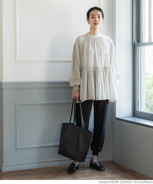 coca（coca）（コカ）の「フェイクレザートートバッグ（トートバッグ・レディース・ブラック/ベージュ・ONE SIZE）」の10枚目の写真