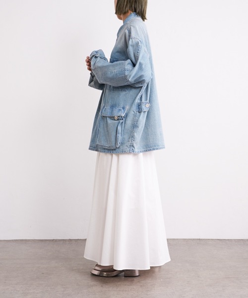 Omekashi（オメカシ）の「フレアロングスカート（スカート・レディース・ブラック/オフホワイト/ブルー/ネイビー/ブラック系その他2・38/36）」の19枚目の写真