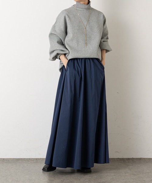 Omekashi（オメカシ）の「フレアロングスカート（スカート・レディース・ブラック/オフホワイト/ブルー/ネイビー/ブラック系その他2・38/36）」の10枚目の写真