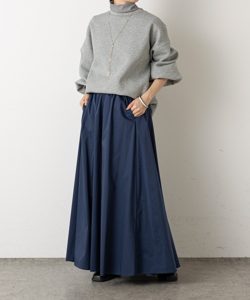 Omekashi（オメカシ）の「フレアロングスカート（スカート・レディース・ブラック/オフホワイト/ブルー/ネイビー/ブラック系その他2・38/36）」の13枚目の写真