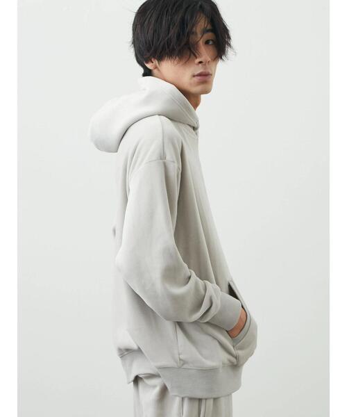 CRAFT STANDARD BOUTIQUE（クラフトスタンダードブティック）の「Wフェイスベロアカットパーカー（パーカー・メンズ・カーキ/ブラック/グレー・M/L/LL）」の10枚目の写真