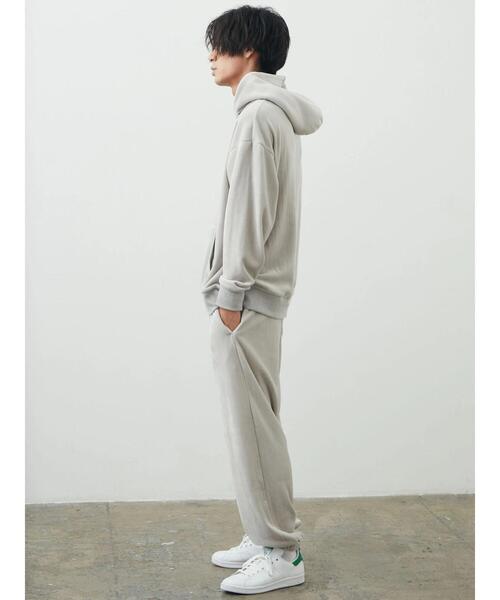 CRAFT STANDARD BOUTIQUE（クラフトスタンダードブティック）の「Wフェイスベロアカットパーカー（パーカー・メンズ・カーキ/ブラック/グレー・M/L/LL）」の6枚目の写真