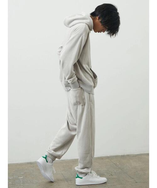 CRAFT STANDARD BOUTIQUE（クラフトスタンダードブティック）の「Wフェイスベロアカットパーカー（パーカー・メンズ・カーキ/ブラック/グレー・M/L/LL）」の5枚目の写真