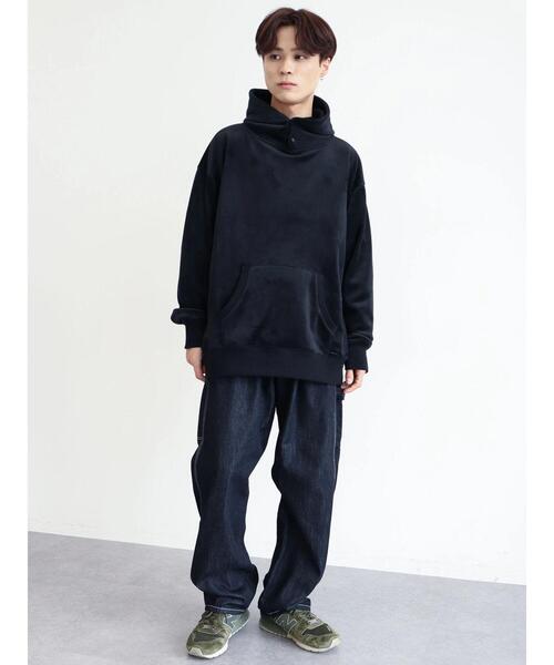 CRAFT STANDARD BOUTIQUE（クラフトスタンダードブティック）の「Wフェイスベロアカットパーカー（パーカー・メンズ・カーキ/ブラック/グレー・M/L/LL）」の21枚目の写真