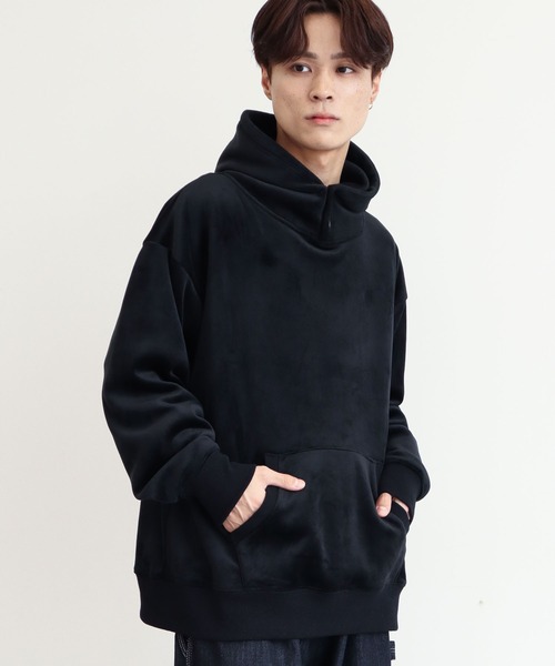 CRAFT STANDARD BOUTIQUE（クラフトスタンダードブティック）の「Wフェイスベロアカットパーカー（パーカー・メンズ・カーキ/ブラック/グレー・M/L/LL）」の2枚目の写真