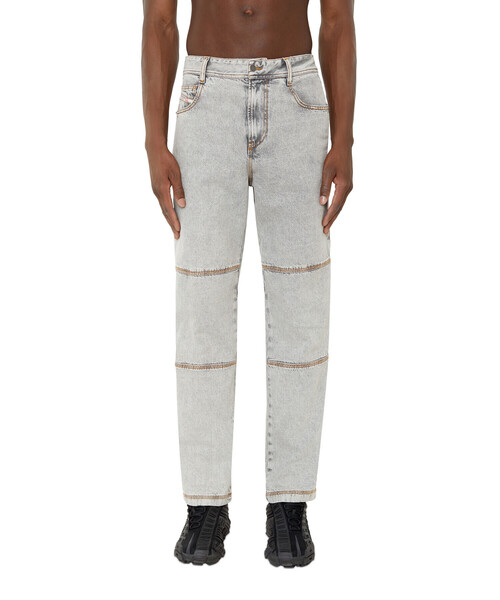 メンズ 22fw デニムパンツ レギュラーフィット ストレート グレー デニムパンツ Diesel ディーゼル のファッション通販 Zozotown
