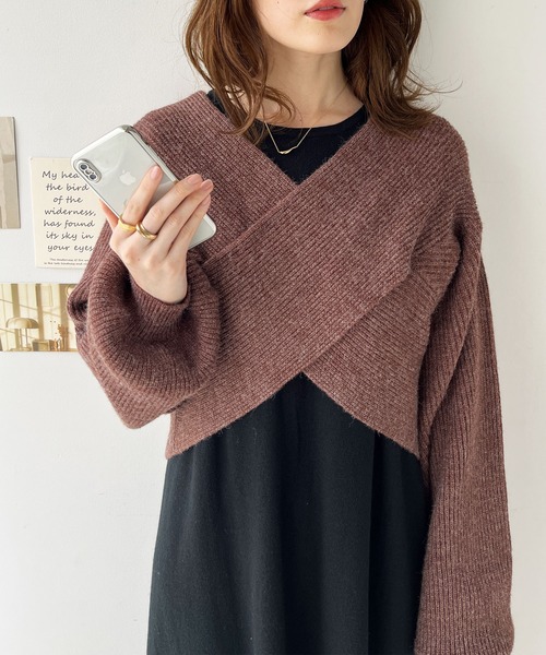 GeeRA（ジーラ）の「マルチウェイクロスニットワンピース（ワンピース・レディース・サンドグレー/ブラック・MEDIUM/LARGE）」の4枚目の写真