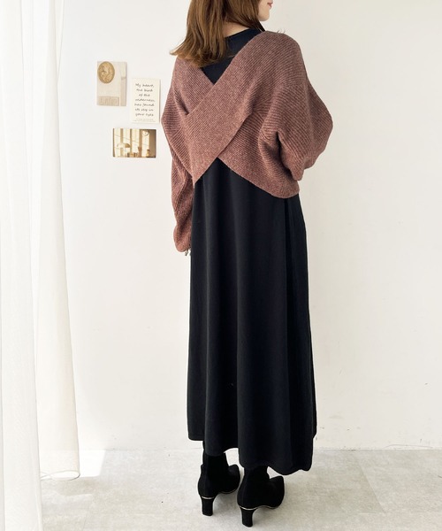 GeeRA（ジーラ）の「マルチウェイクロスニットワンピース（ワンピース・レディース・サンドグレー/ブラック・MEDIUM/LARGE）」の5枚目の写真
