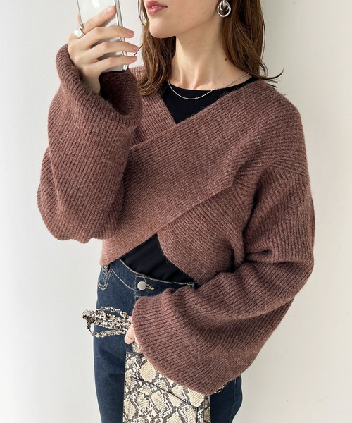 GeeRA（ジーラ）の「マルチウェイクロスニットワンピース（ワンピース・レディース・サンドグレー/ブラック・MEDIUM/LARGE）」の6枚目の写真
