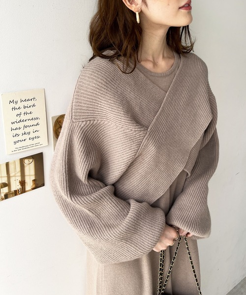 GeeRA（ジーラ）の「マルチウェイクロスニットワンピース（ワンピース・レディース・サンドグレー/ブラック・MEDIUM/LARGE）」の11枚目の写真