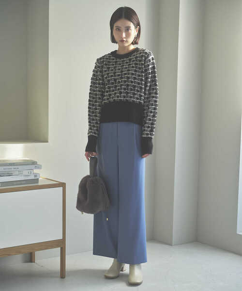 N.（N. Natural Beauty Basic）（エヌエヌナチュラルビューティーベーシック）の「【横田ひかるさん着用】フェイクファーワンハンドル巾着トートバッグ（トートバッグ・レディース・グレー/ライトグリーン・ﾌﾘ-）」の10枚目の写真