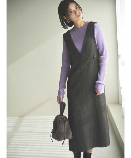 N.（N. Natural Beauty Basic）（エヌエヌナチュラルビューティーベーシック）の「【横田ひかるさん着用】フェイクファーワンハンドル巾着トートバッグ（トートバッグ・レディース・グレー/ライトグリーン・ﾌﾘ-）」の7枚目の写真