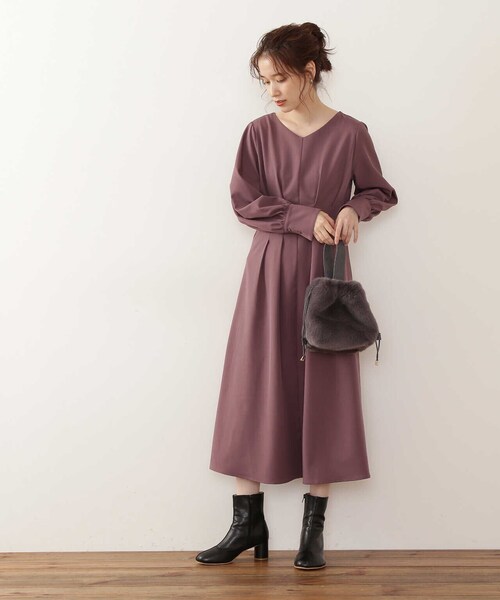 N.（N. Natural Beauty Basic）（エヌエヌナチュラルビューティーベーシック）の「【横田ひかるさん着用】フェイクファーワンハンドル巾着トートバッグ（トートバッグ・レディース・グレー/ライトグリーン・ﾌﾘ-）」の14枚目の写真