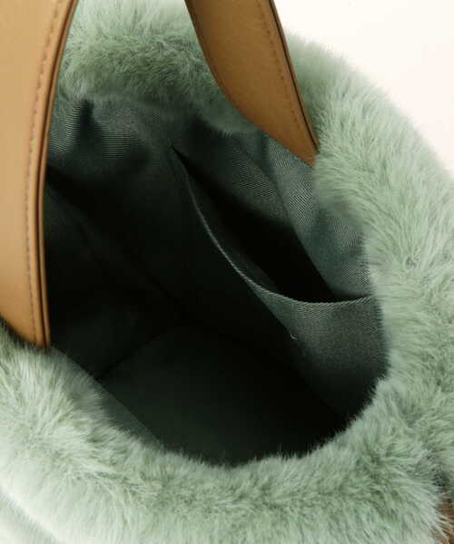 N.（N. Natural Beauty Basic）（エヌエヌナチュラルビューティーベーシック）の「【横田ひかるさん着用】フェイクファーワンハンドル巾着トートバッグ（トートバッグ・レディース・グレー/ライトグリーン・ﾌﾘ-）」の20枚目の写真