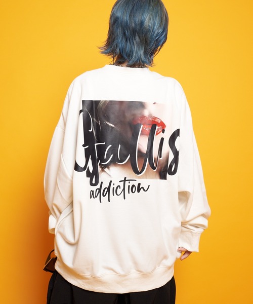 GALLIS ADDICTION(ガリスアディクション)の「GA LIPS-PHOTO CREW(スウェット・メンズ・ホワイト/ブラック・M/L)」の20枚目の写真
