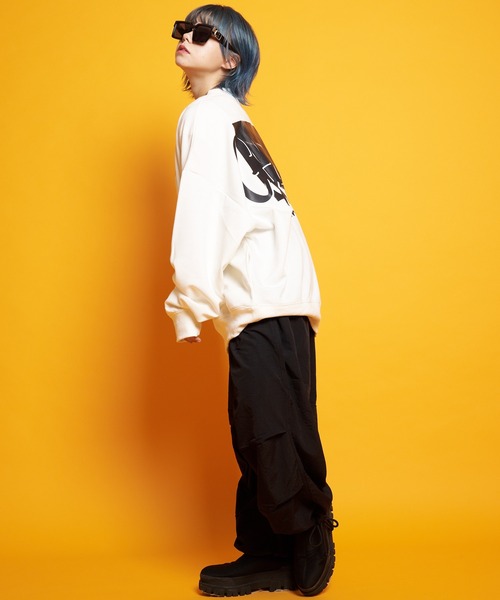 GALLIS ADDICTION(ガリスアディクション)の「GA LIPS-PHOTO CREW(スウェット・メンズ・ホワイト/ブラック・M/L)」の13枚目の写真