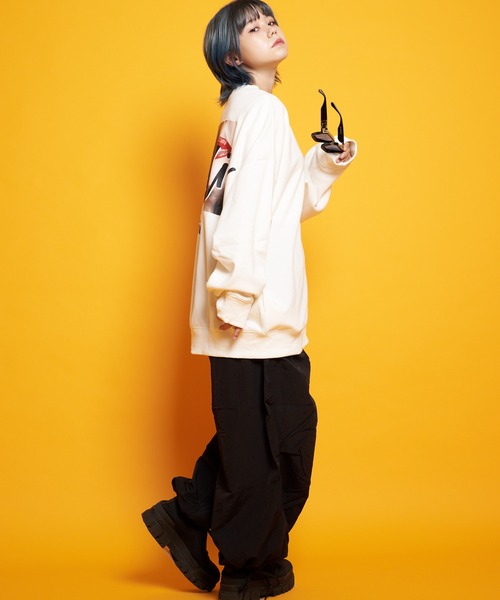 GALLIS ADDICTION(ガリスアディクション)の「GA LIPS-PHOTO CREW(スウェット・メンズ・ホワイト/ブラック・M/L)」の5枚目の写真