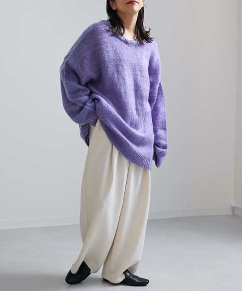 ap retro(アプレトロ)の「表面起毛バックデザイン / ニットプルオーバー(ニット/セーター・レディース・アイボリー/ピンク/マスタード/ラベンダー・FREE)」の14枚目の写真