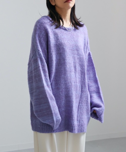ap retro(アプレトロ)の「表面起毛バックデザイン / ニットプルオーバー(ニット/セーター・レディース・アイボリー/ピンク/マスタード/ラベンダー・FREE)」の5枚目の写真