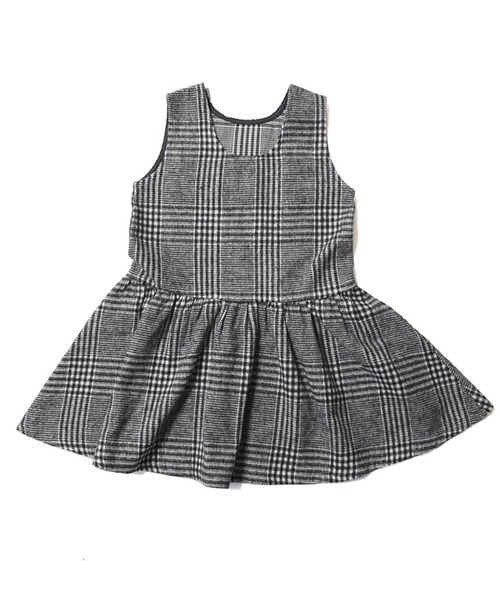 coca（coca）（コカ）の「キッズ 親子お揃い モッサチェック柄 ギャザー ジャンパースカート（ジャンパースカート・キッズ・A/B・110/130/120/100/140）」の2枚目の写真
