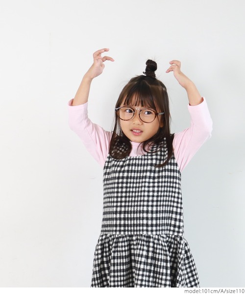 coca（coca）（コカ）の「キッズ 親子お揃い モッサチェック柄 ギャザー ジャンパースカート（ジャンパースカート・キッズ・A/B・110/130/120/100/140）」の6枚目の写真