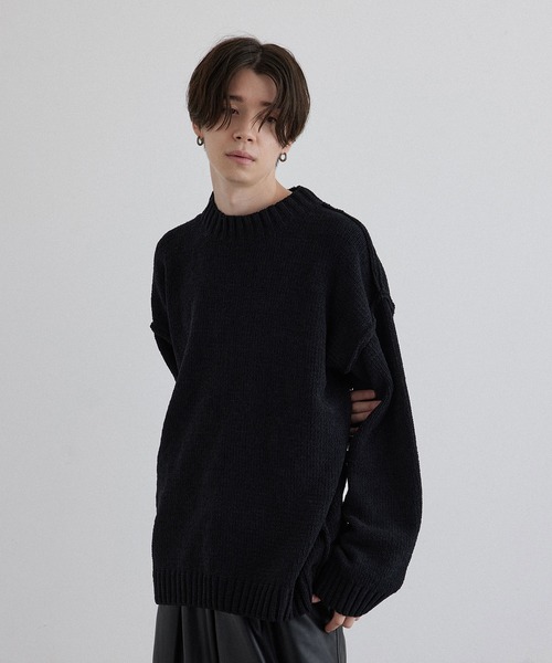 JUNRED（ジュンレッド）の「モールニットモックネックプルオーバー（ニット/セーター・メンズ・オフホワイト/ブラック/グリーン・M/L/LL）」の5枚目の写真