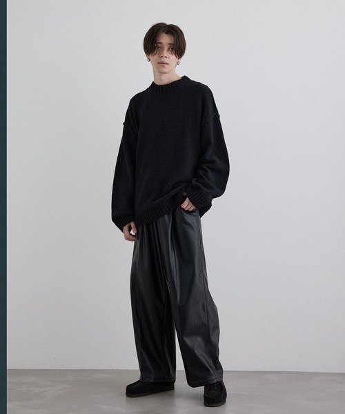 JUNRED（ジュンレッド）の「モールニットモックネックプルオーバー（ニット/セーター・メンズ・オフホワイト/ブラック/グリーン・M/L/LL）」の10枚目の写真