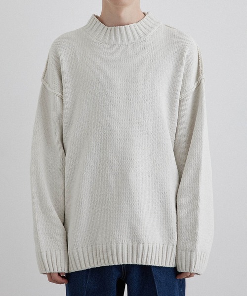 JUNRED（ジュンレッド）の「モールニットモックネックプルオーバー（ニット/セーター・メンズ・オフホワイト/ブラック/グリーン・M/L/LL）」の16枚目の写真