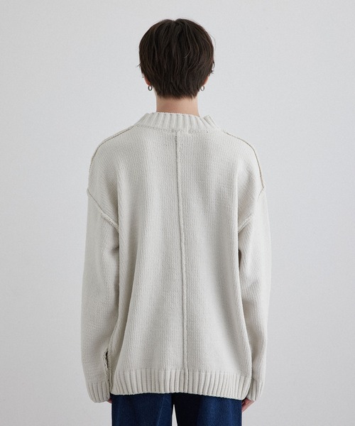 JUNRED（ジュンレッド）の「モールニットモックネックプルオーバー（ニット/セーター・メンズ・オフホワイト/ブラック/グリーン・M/L/LL）」の18枚目の写真