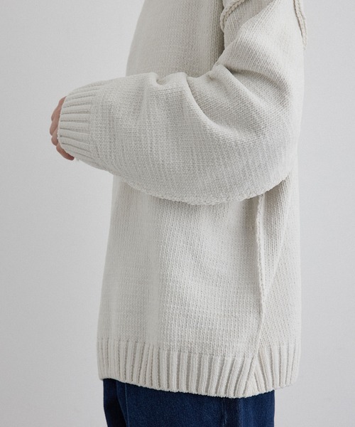 JUNRED（ジュンレッド）の「モールニットモックネックプルオーバー（ニット/セーター・メンズ・オフホワイト/ブラック/グリーン・M/L/LL）」の21枚目の写真