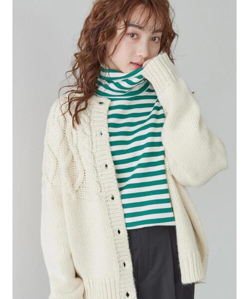 セール】2WAYポコポコケーブルニットカーディガン（カーディガン