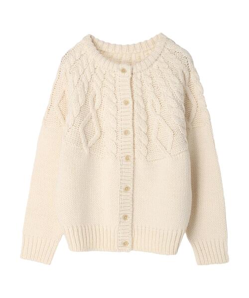 セール】2WAYポコポコケーブルニットカーディガン（カーディガン