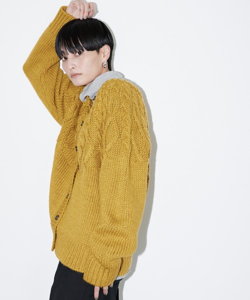 セール】2WAYポコポコケーブルニットカーディガン（カーディガン