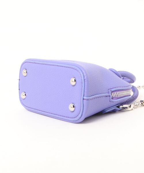 macaroni edge（マカロニエッジ）の「〈macaroni edge/マカロニエッジ〉マイクロミニバッグ ドームバッグ チェーンショルダーストラップ（ショルダーバッグ・レディース・ブラック/ライム/パープル/ピンク/ピンク系その他・ONE SIZE）」の6枚目の写真