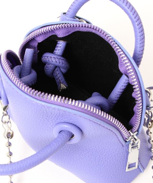 macaroni edge（マカロニエッジ）の「〈macaroni edge/マカロニエッジ〉マイクロミニバッグ ドームバッグ チェーンショルダーストラップ（ショルダーバッグ・レディース・ブラック/ライム/パープル/ピンク/ピンク系その他・ONE SIZE）」の7枚目の写真