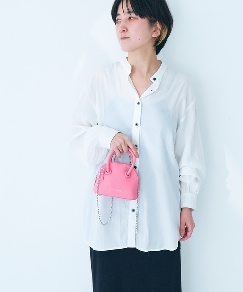 macaroni edge（マカロニエッジ）の「〈macaroni edge/マカロニエッジ〉マイクロミニバッグ ドームバッグ チェーンショルダーストラップ（ショルダーバッグ・レディース・ブラック/ライム/パープル/ピンク/ピンク系その他・ONE SIZE）」の15枚目の写真