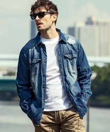 1PIU1UGUALE3 RELAX(ウノピゥウノウグァーレトレ)直営店・WEB限定 バックロゴデニムシャツ