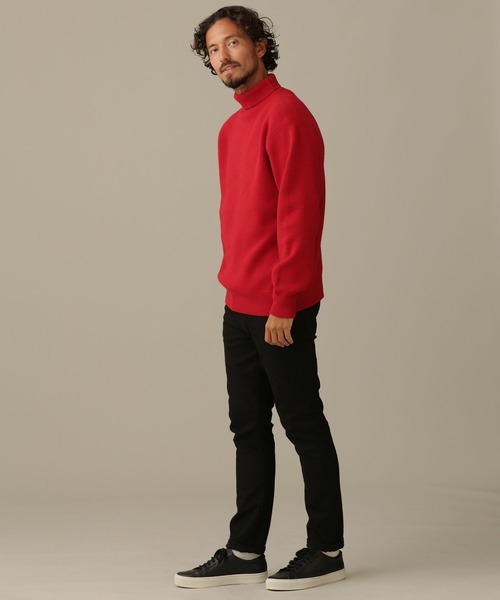 NANO universe(ナノユニバース)の「LB.03/カシミヤミックススムースタートルニット(ニット/セーター・メンズ・オフホワイト/ブラウン/レッド/チャコール・M/S/L)」の7枚目の写真