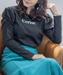 clear | 長袖袖ギャザー刺繍カットソー ≪2022AW新作≫(Tシャツ/カットソー)