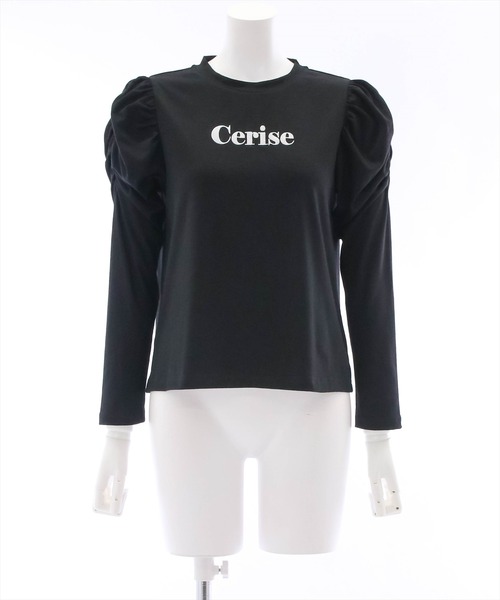 clear（クリア）の「長袖袖ギャザー刺繍カットソー（Tシャツ/カットソー・レディース・オフホワイト/ブラック・F）」の16枚目の写真