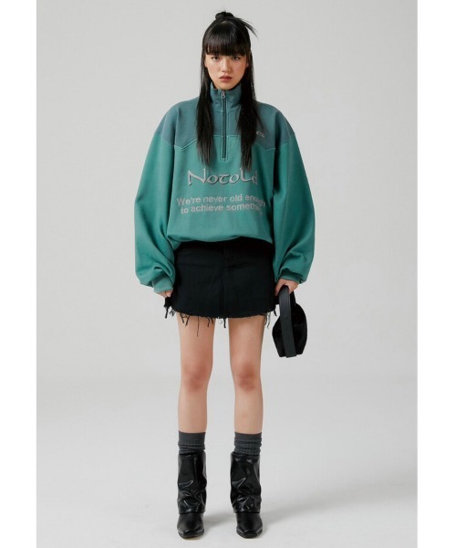 ESC STUDIO（イーエスシースタジオ）の「【ESC STUDIO/イーエスシースタジオ】half zipup mtm / ハーフジップ ハーフジップアップ スウェットシャツ ハイネック スウェット トレーナー 秋服 冬服 長袖トップス（スウェット・メンズ・グレー/グリーン・ONE SIZE）」の19枚目の写真