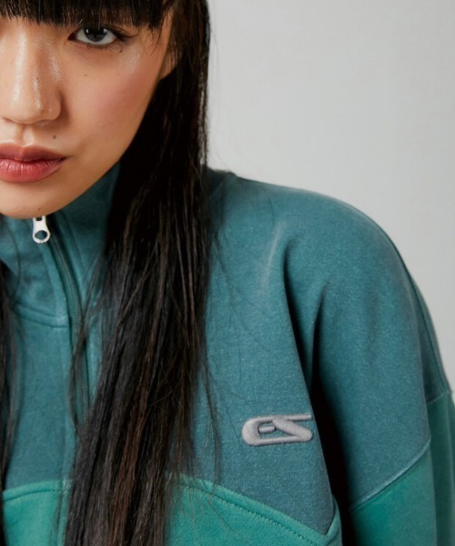 ESC STUDIO（イーエスシースタジオ）の「【ESC STUDIO/イーエスシースタジオ】half zipup mtm / ハーフジップ ハーフジップアップ スウェットシャツ ハイネック スウェット トレーナー 秋服 冬服 長袖トップス（スウェット・メンズ・グレー/グリーン・ONE SIZE）」の17枚目の写真