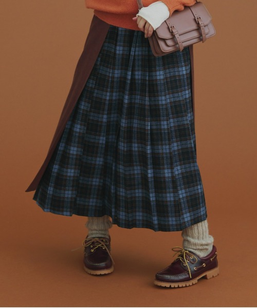 EDIT Gris(エディットグリ)の「2wayチェックプリーツスカート(スカート・レディース・グリーン系その他/ブルー系その他/ピンク系その他・FREE)」の20枚目の写真