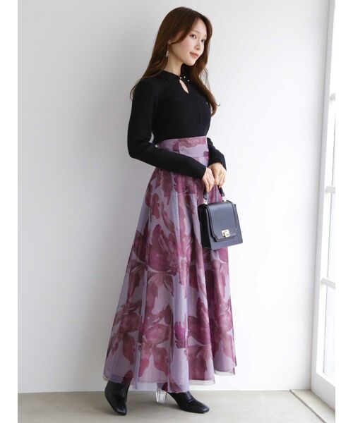 MERCURYDUO（マーキュリーデュオ）の「3WAYボタンニット（ニット/セーター・レディース・ブラック/オフホワイト/イエロー/ベージュ・FREE）」の7枚目の写真