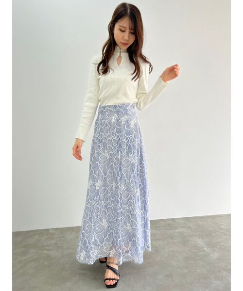 MERCURYDUO（マーキュリーデュオ）の「3WAYボタンニット（ニット/セーター・レディース・ブラック/オフホワイト/イエロー/ベージュ・FREE）」の12枚目の写真